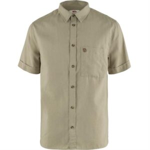 Fjällräven Ãvik Travel Shirt S/S Mens, Sand Stone